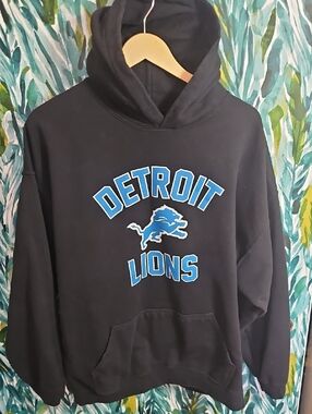 NFL Team Apparel Detroit Lions Black Hoodie - Size XXL